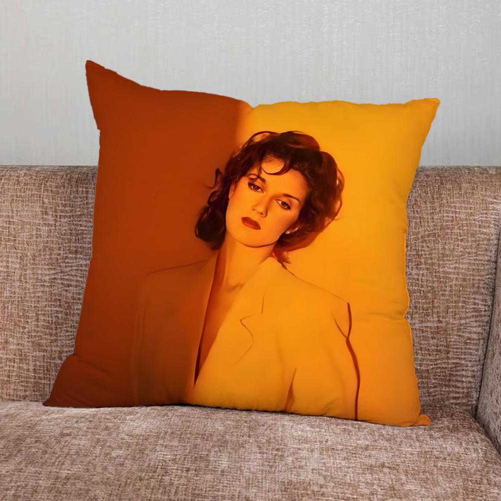 Singer C-Celine D-Dion Pillow Case For Home Bedroom Car Office Decoration Living Room Sofa Cushion Cover Suitable
