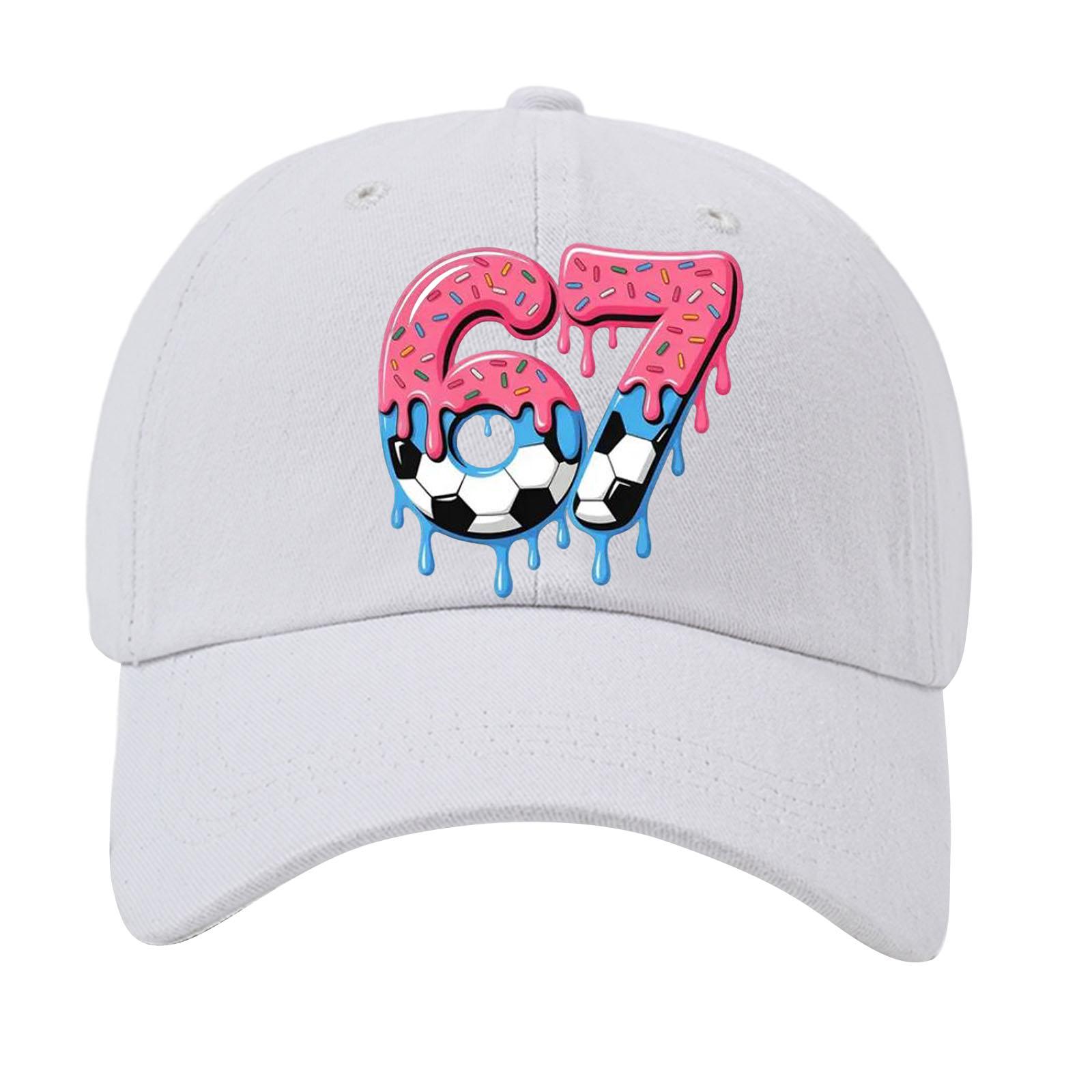 

Washed Cotton Baseball Cap With Printed Distressed Soft Top Denim Hat For Men, European And American Retro Hat One Size білий