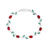 Elegante Bracciale Tulipano in Rame e Zirconia per Donna - Versatile e Raffinato Design con Diamanti Colorati