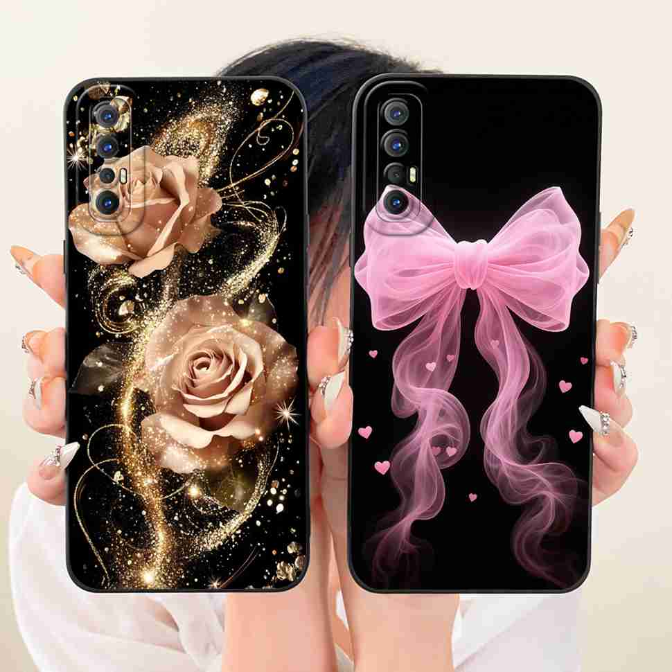 Soft Dragon Silicone Case For OPPO Reno3 Reno 3 Pro 3Pro 4G 6.4" CPH2035 CPH2037 CPH2036 Shell Couples Phone Cover