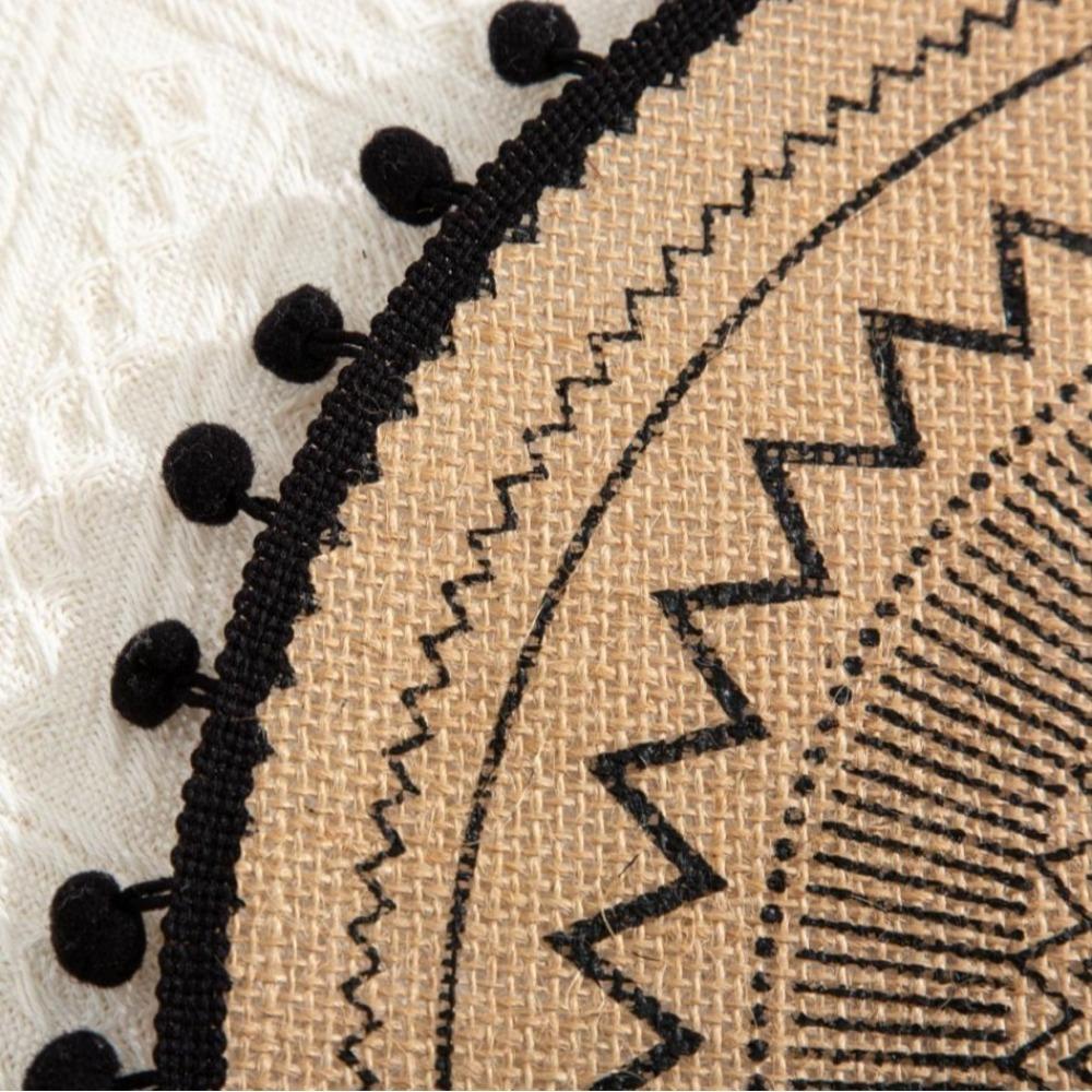 36/38cm Braided Place Mats Heat Resistant Cup Coaster Mat Vintage Round Placemat  Dining Table