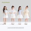 Mucmukn Sweet Cake Tencel Lyocell Cotton Tiered Skirt for Girls