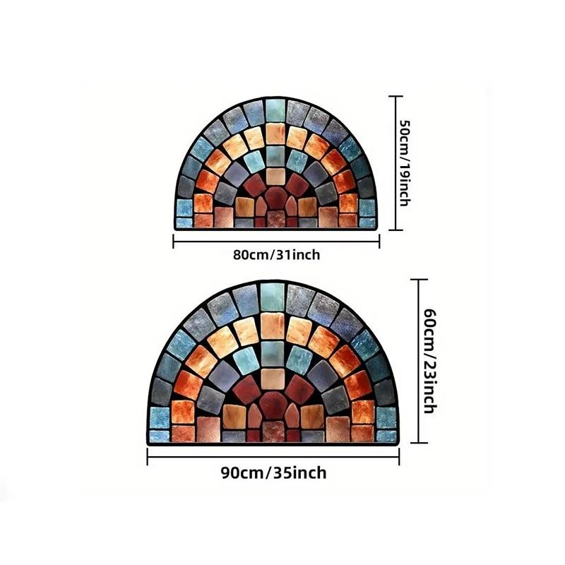 Půlkruhový Květinový Diatomitový Blátivý Koupelnový Absorpční Protiskluzový Podlahový Kobereček Domácí Vstupní Koberec Vstupní Rohožka