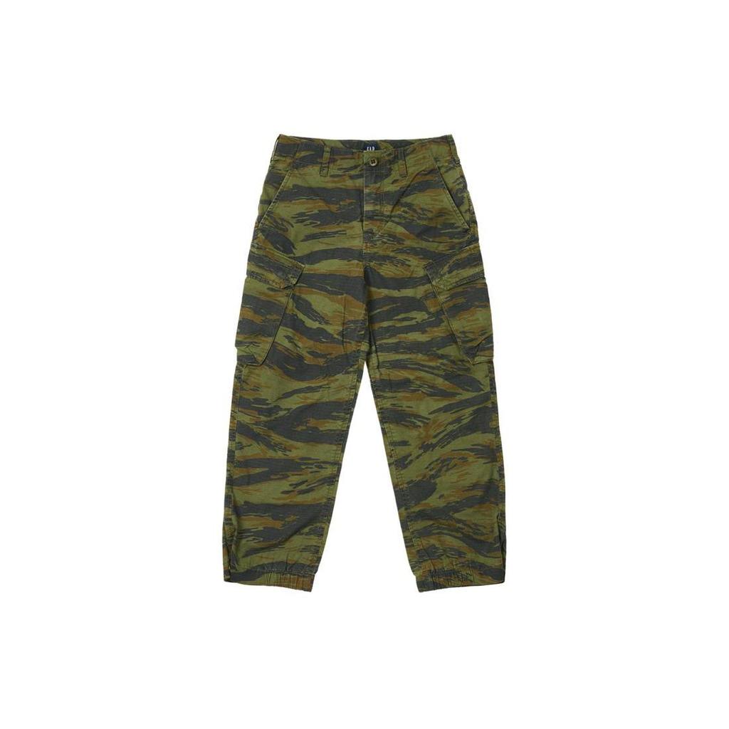 Palace X Gap Collaboration Ss24 Kids Cargo Camo Loose Fit Multi-Pocket Jogger Pants Kids Bottoms Army-Green 429043-CAMO