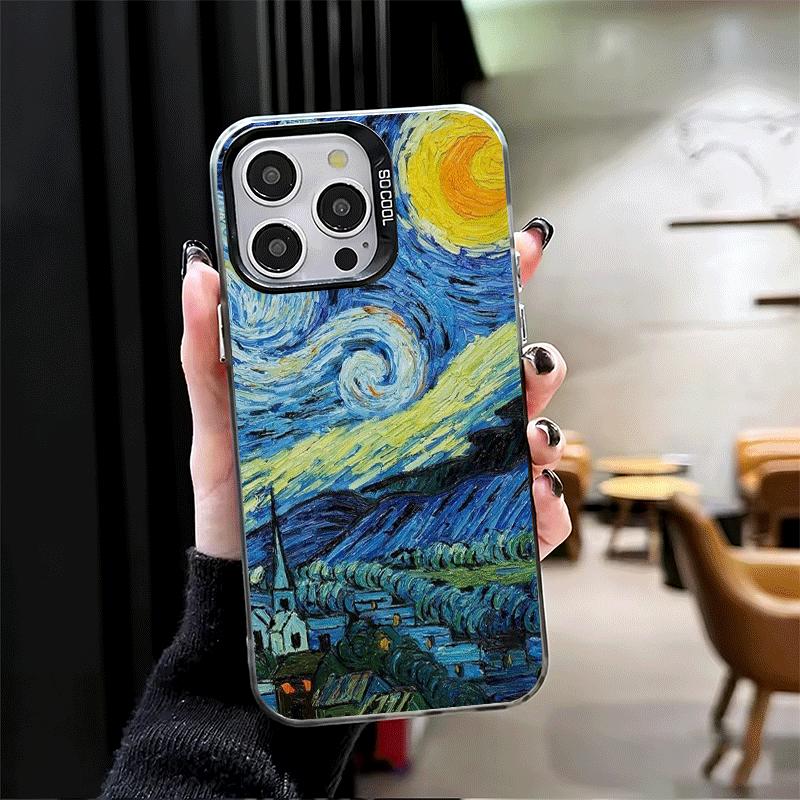 Van Gogh Oil Painting Aesthetics Soft Phone Case for iPhone 15 16 17 Pro Max 17Air 16E 14 Plus 13 12 Mini Shockproof Cover Back