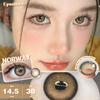 Eyeshare Fashion Brown Colored Contact Lens Natural Soft Contact Lenses for Eyes Decoration 14.2mm Yearly 2pcs=1 Pair
