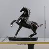 Gull Sølv Svart Hest Resin Skulptur Hestemodell Hjemmedekor Dyredekor Stue Kontor Håndverksdekor Forretningsdekor