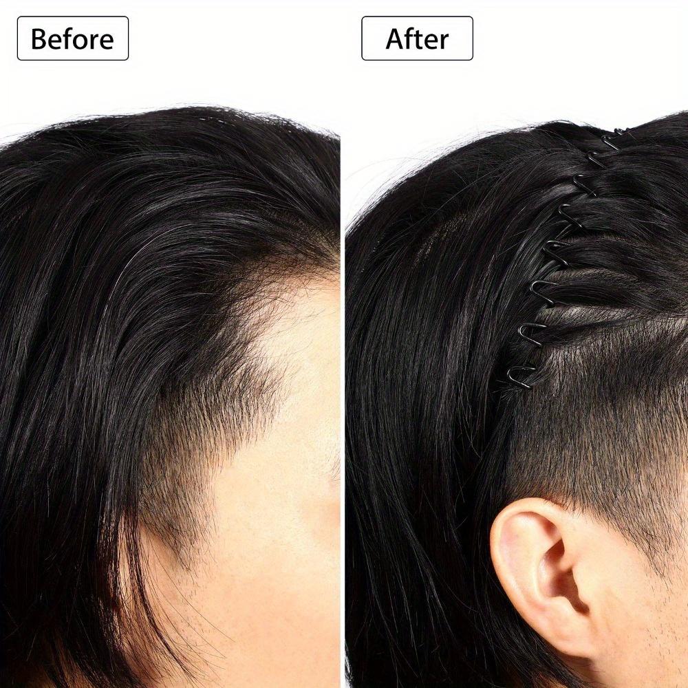 3/6 Stück Unisex-Haarband, Metall-Haarreif, schwarze Feder, rutschfest, für Männer und Frauen, Sport, modische Kopfbedeckung (Frühlingswelle)