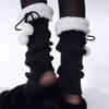Thickened Mid-Calf Sock Lamb Fleece Bow Hosiery New Boot Covers  Gift