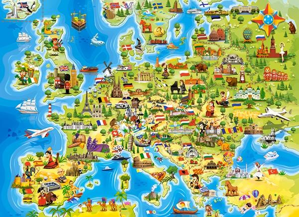 Puzzle 100 B-111060 Map of Europe