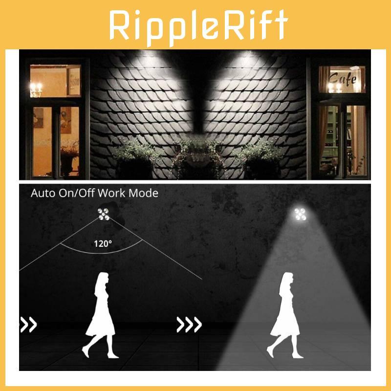 Lumen Outdoor 600 Led Security Light Powered Wireless Motion Sensor Light Black