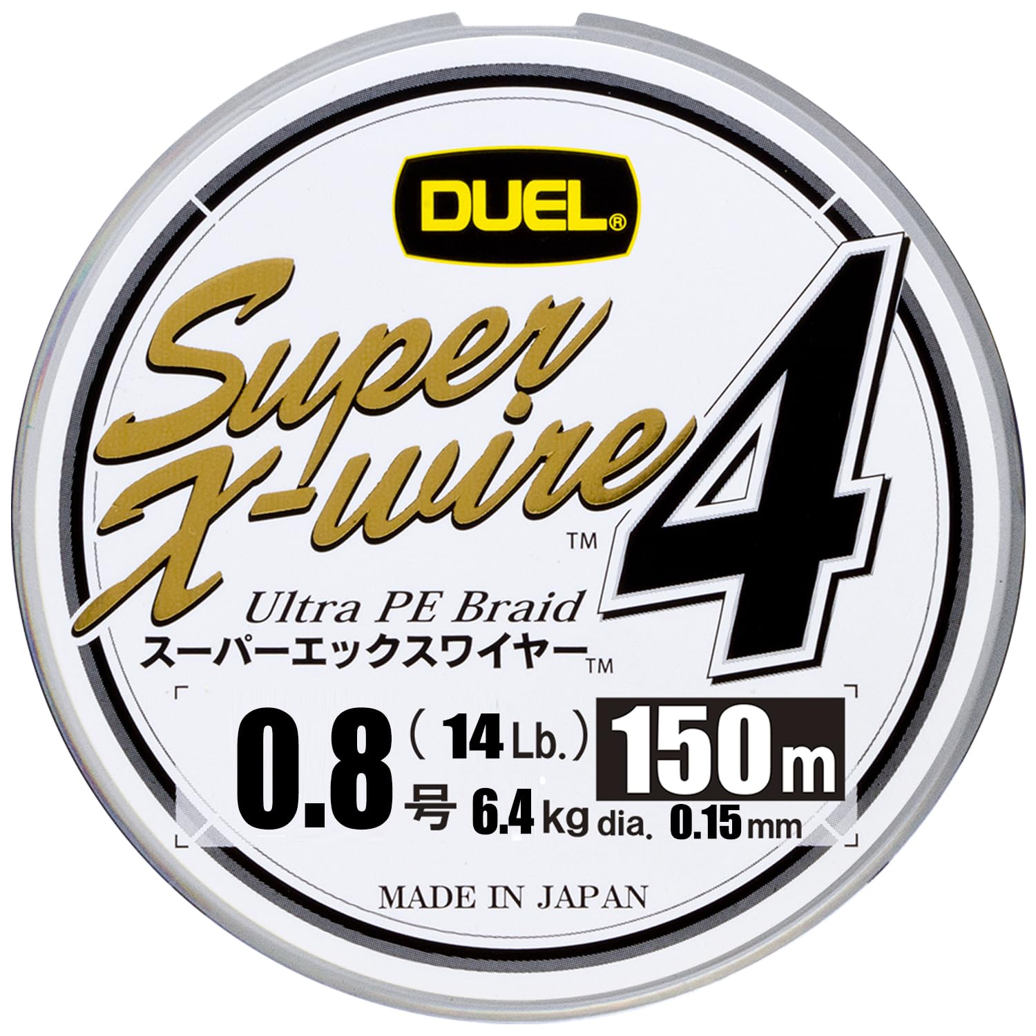 

DUEL PE Super Line, 0.8 X-wire 4, 150m, 0.8, S, Silver, H3580-S