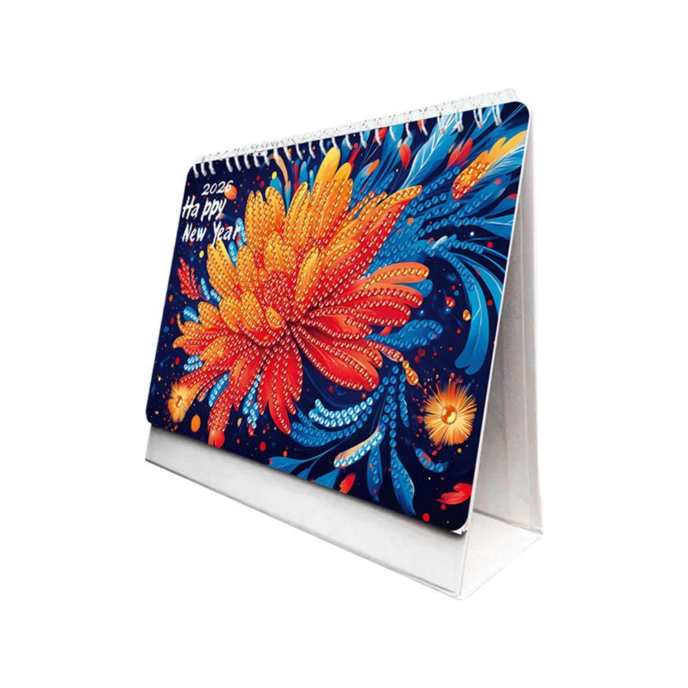 2026 DIY Diamond Painting Calendar Art Desk Calendar Irregular Diamond Painting Crafts Home Office Desktop Calendar Decoration