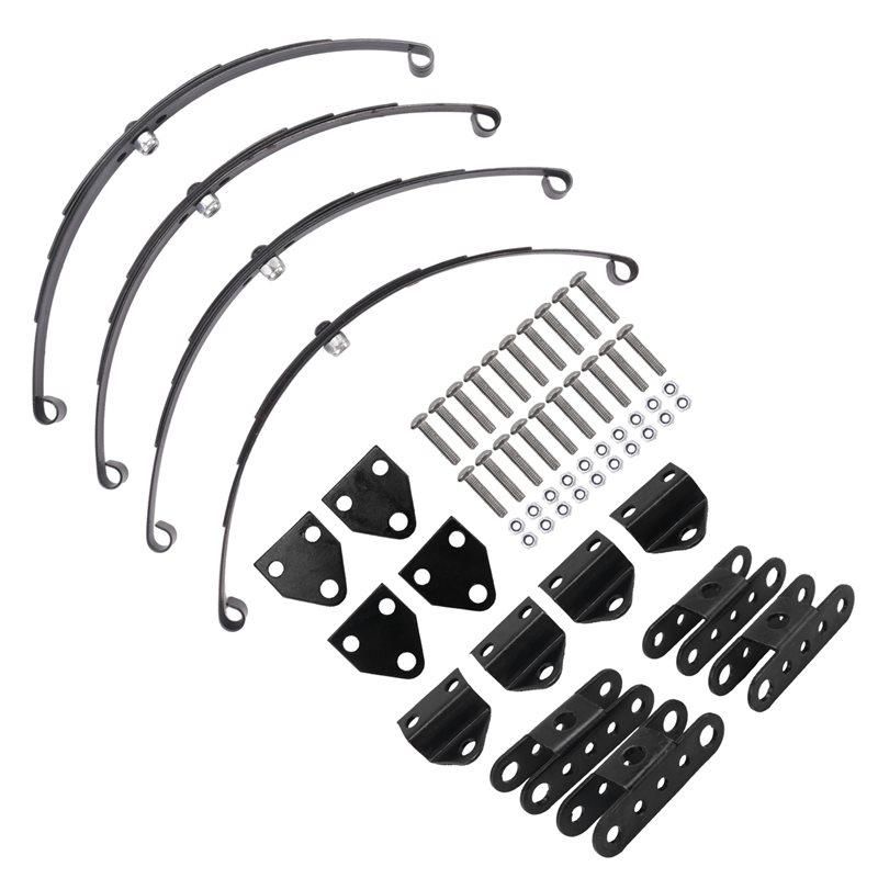 Highly Recommended-4Pcs 1/10 Leaf Springs Set Highlift Chassis For 1/10 D90 RC Crawler Car Parts Black