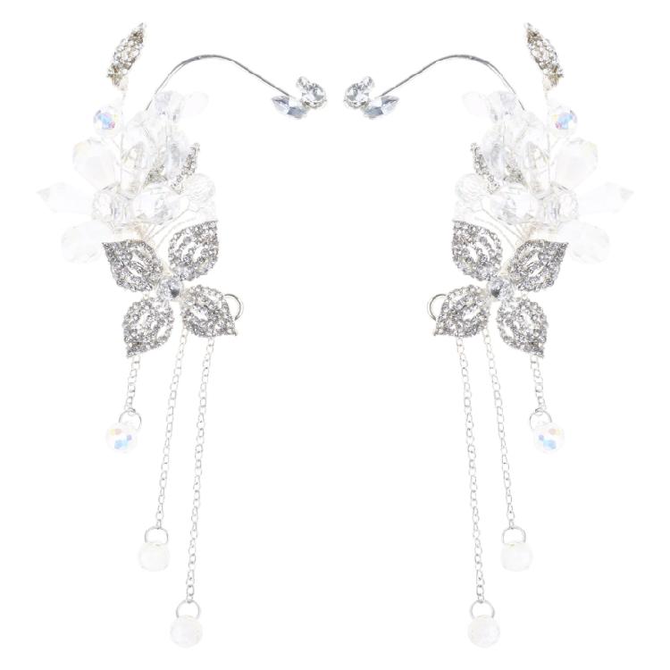 

Bridal Headpiece with Shimmering Crystals Adjustable Crown Headwear/Ear Hangers Accessory for Weddings and Engagements 1