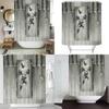 Festive Halloween Mummy Zombie Design Polyester Shower Curtain Full Print