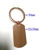 10Pcs/Lot Strip Blank Mirror Polished Stainless Steel Keychain For DIY Custom Women's Men's Keychain