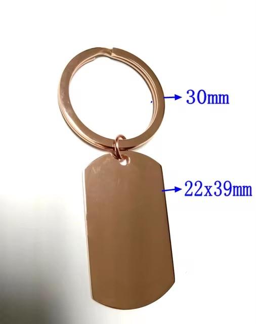 10Pcs/Lot Strip Blank Mirror Polished Stainless Steel Keychain For DIY Custom Women's Men's Keychain