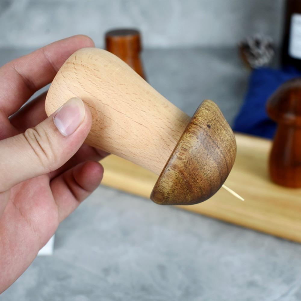 Wooden Toothpick Holder Personalized Mushroom Simple Toothpick Box Japanese Creative Cute Household Toothpick Jar Kitchen Tool