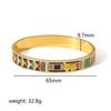 Modern Stainless Steel Cuff Bracelet With Engraved Pattern For Elegant Summer Style