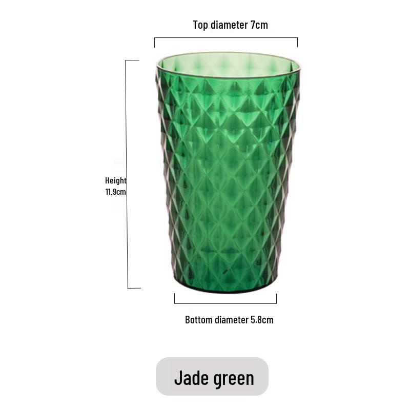 Creative Transparent Colored Plastic Cups - Drop-Proof Household Set for Tea and Business Gifts