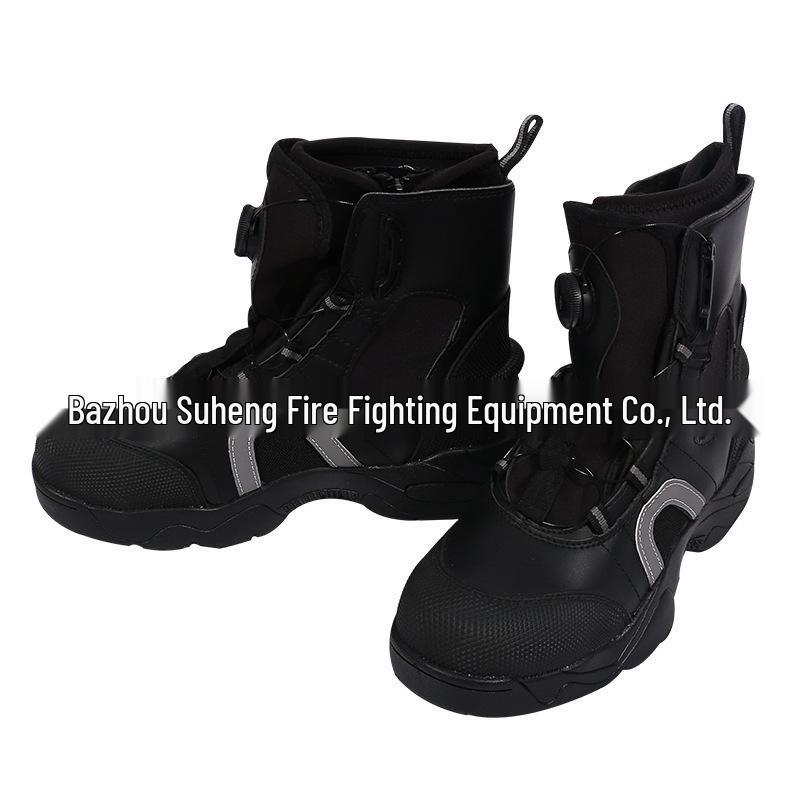 Neoprene Water Rescue Black High-Top Diving Boots for Outdoor Adventures