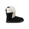 UGG Classic Short Patchwork Fluff Warm Comfortable Fleece Snow Boots Women Boots Black 1098071-BLK