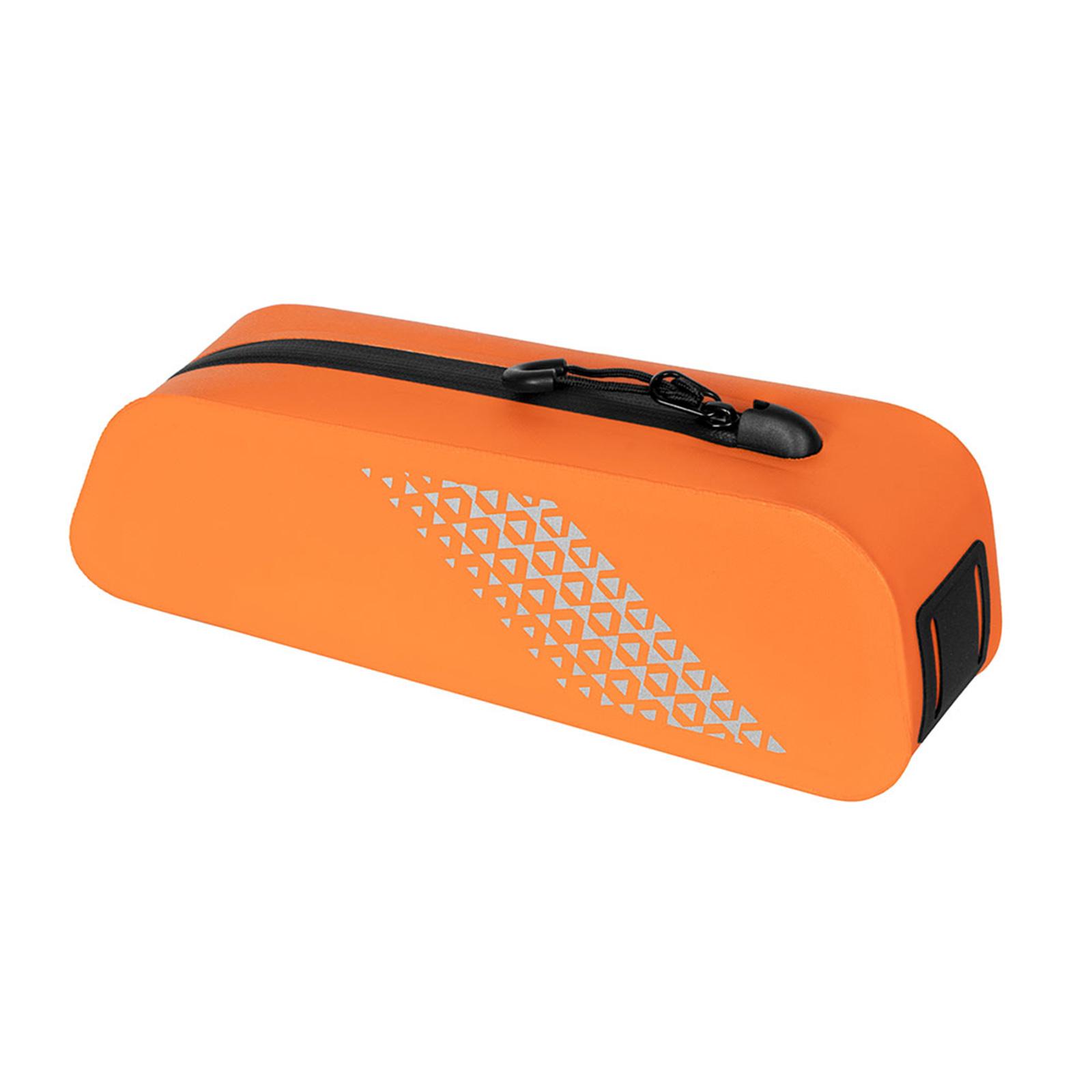 

Bicycle Storage Pouch Waterproof Bicycle Front Frame Bag Cycling Tools Storage Bag for Road and Mountain Bikes помаранчевий