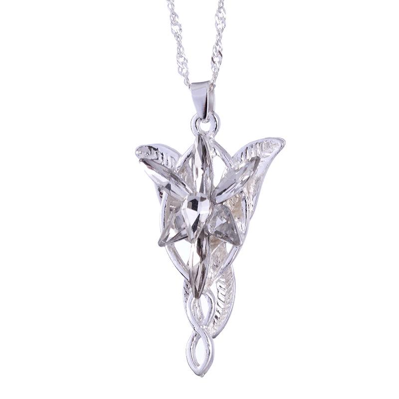 Evening Star Necklace & One Ring Inspired by Lord of the Rings - Elf Princess Design серебряный