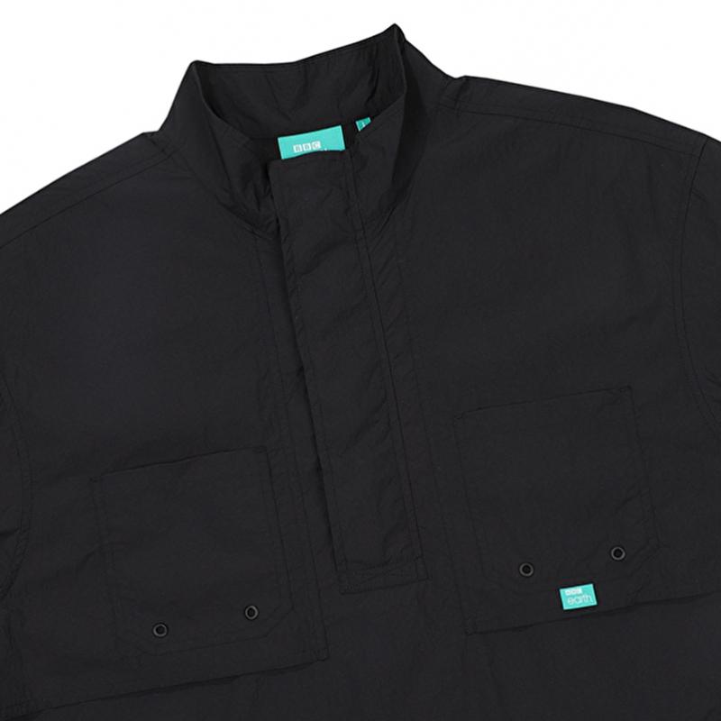 Bbc Earth Short Sleeve Anorak  Black    Patch Pocket 23ss
