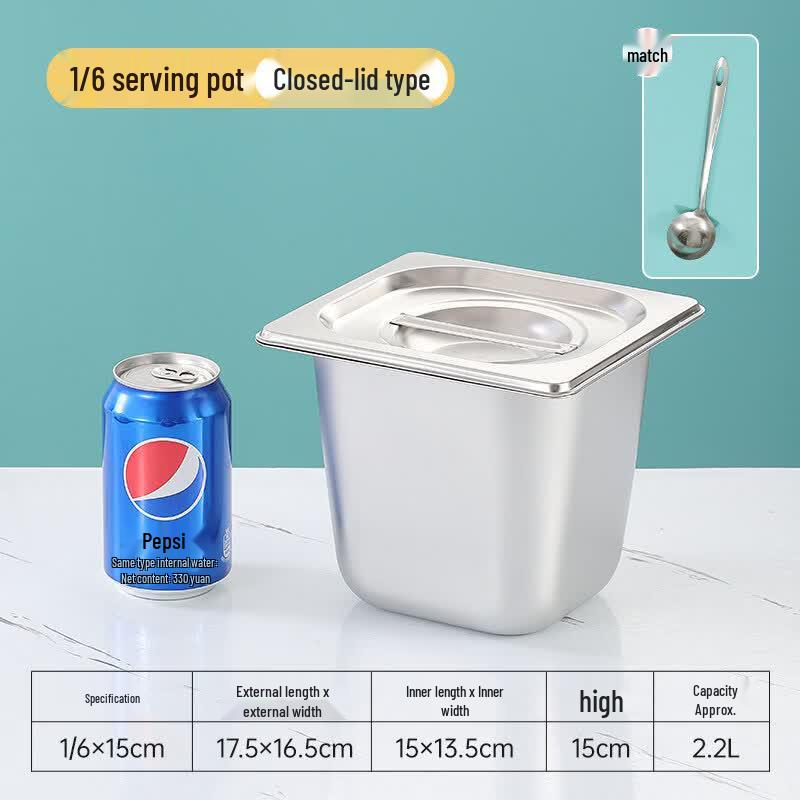 Stainless Steel Gastronorm Food Pan with Sealed Lid