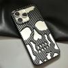 Luxury Skeleton Skull Case for iPhone 16 11 12 13 14 15 Pro Max Phone Shockproof Back Cover Camera Full Protect Hollow Funda