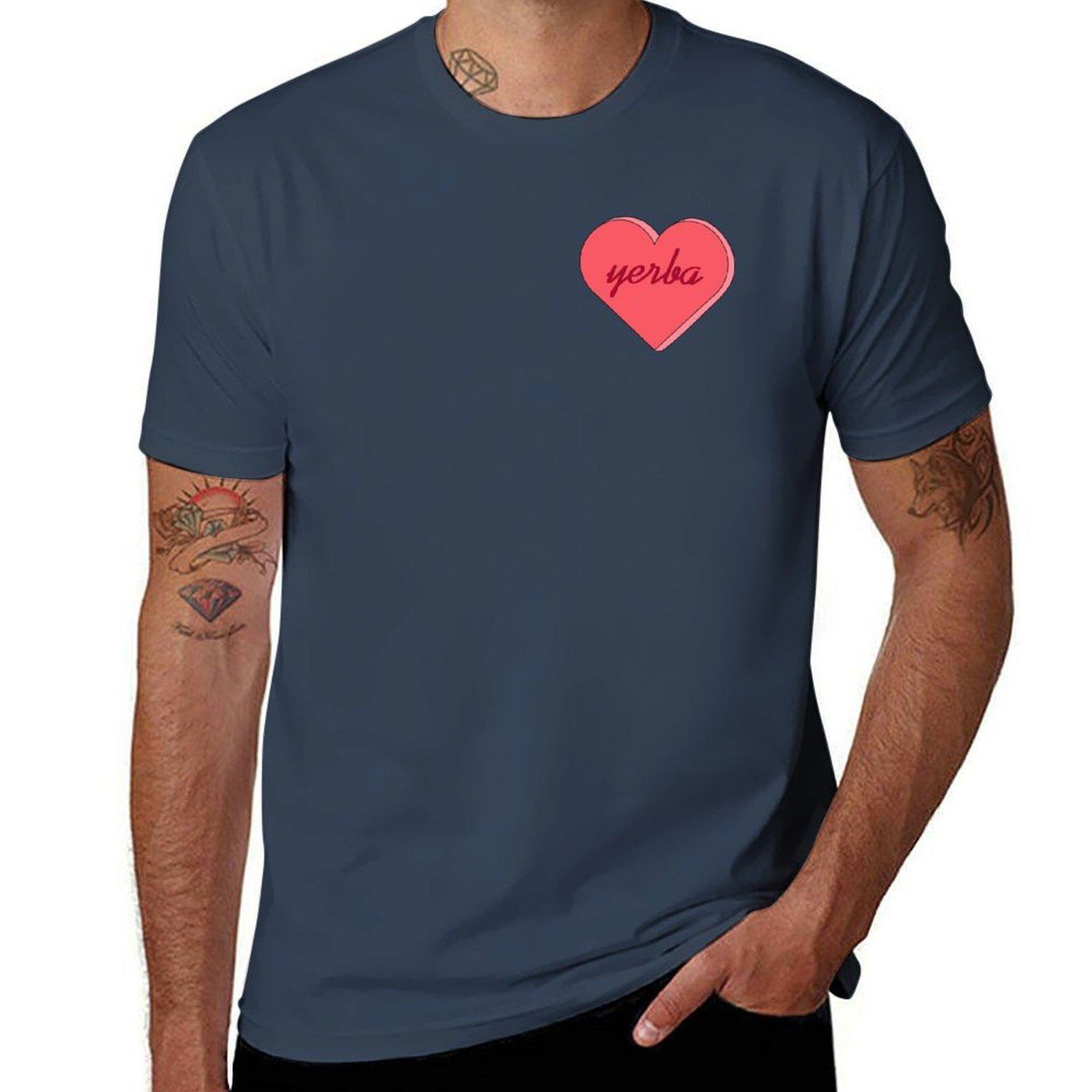 Yerba Mate Heart TShirt Daily Wear Plain Short Sleeve Shirt S