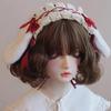 Teens Girl Cosplay Lace Hairband Gothic Rabbit Ear Headband Subculture Headpiece
