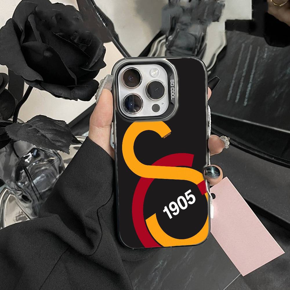 

G-Galatasaray S-SK узор 1905-х Чехол для телефона Для iPhone 17,16,15,14,13,12,Pro MAX Черный Матовый Ударопрочный Чехол iPhone16plus