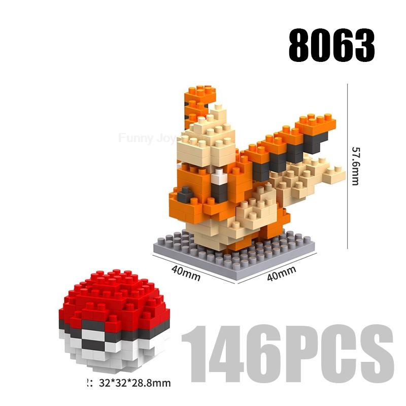 Funny Pokemon Building Blocks Assembly Anime Picachu Charizard Doll Blastoise Bulbasaur Gengar Pokémon Bricks Toy for Kid Gift