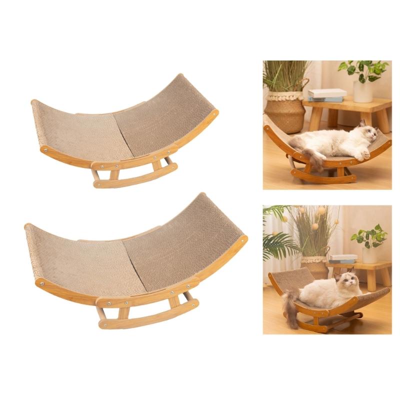 Cats Scratching Rocking Chair Claw Grinding Corrugated Scratcher Wear Resistant Cats Grinding Protecting Claw Lounger