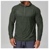 Mens Quick Dry Hooded Long Sleeve Fitness Running Outdoor Training Jacket