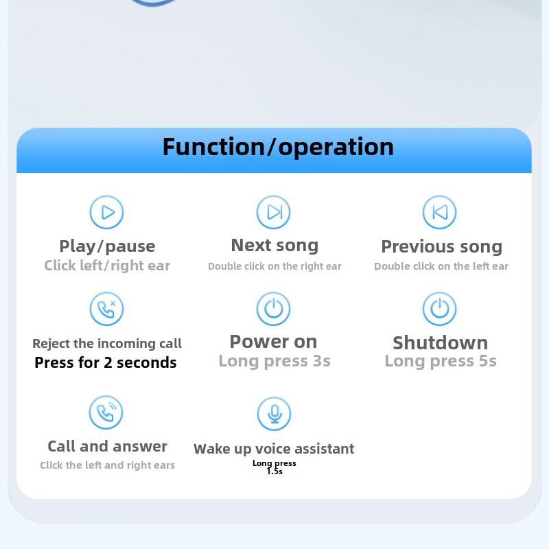 The New Intelligent AI Translation Bluetooth Headset Ultra-long Life OWS Does Not Put Hanging Ear Headphones Outside The Ear