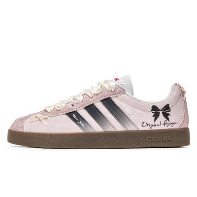 VL COURT 2.0 Slip Resistant Abrasion Resistant Low Top Skateboard Shoes Unisex Light Pink HQ1802(Team177-)