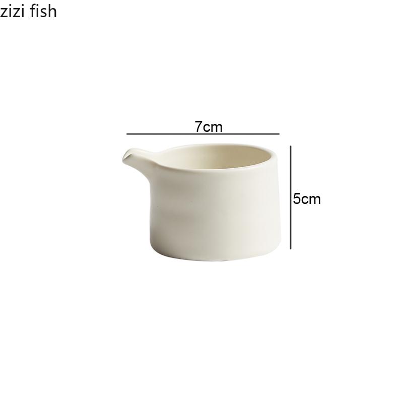 Ceramic Seasoning Dish Sauce Dishes Milk Coffee Cup 7cm Soup Basins Creative Hotel Restaurant Solid Color Tableware Sauce Plates