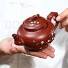 BORREY Yixing Kung Fu Zisha Teekanne handgemachte Teekanne lila Ton Teekanne chinesische Teezeremonie individuelles Geschenk Puer Oolong Teekanne