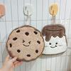 Cartoon Cookies Coral Fleece Hand Towel Bathroom Quick Drying Absorbent Hanging Towel Cleaning Wipe Handkerchief For Kitchen