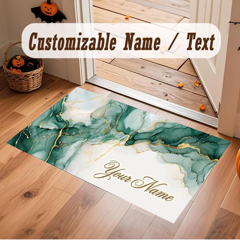 Abstraktes Geometrisches Thema Kristall Samt Boden Teppich Personalisiert Benutzerdefinierter Name Text Warmer Teppich Heim Dekoration
