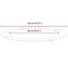 Tree Ring Suitable for Flat Tree Trunk White Ø90   120 Cm Steel