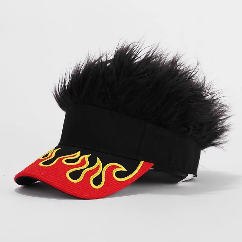 

Hat Funny Simulation Wig Short Hair Hat Men s Retro Brimless Hat Melon Rind Rogue Hat average size