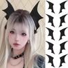 Black INS Devil Bat Wings Side Hair Clip Gothic Hairpin Halloween Costume Accessories for Unisex Party Decor Wing Hair Clips