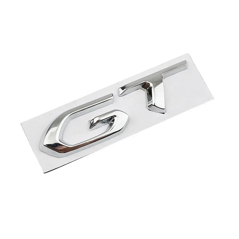 3D Metalen GT Logo Auto Achterklep Embleem Badge Decals Sticker