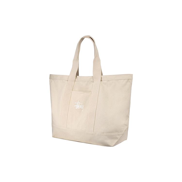 New Stussy Cotton Canvas Tote Bag, Shopping Bag, Canvas Bag, Handbag Extra Large Unisex Ecru 134253-NATL