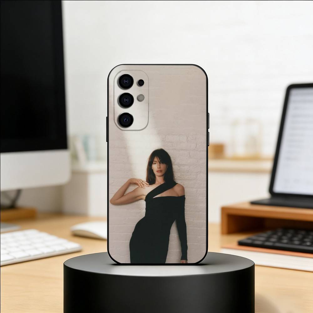 Actor A-Anne Hathaway Phone Case For Samsung S25,S24,S21,S22,S23,S30,Ultra,S20,Plus,Fe,Soft Silicone Black Cover
